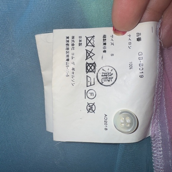 Comme des Garcons Sheer Blue, Pink and Yellow Shirt - Picture 3 of 12